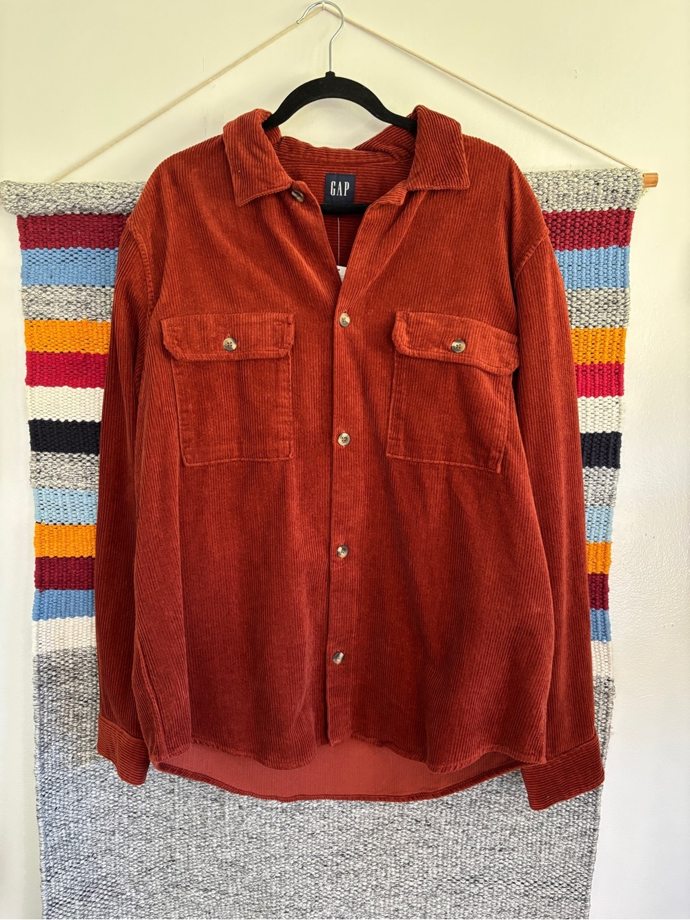NWT GAP Corduroy Shirt Jacket - Burnt Orange Medium